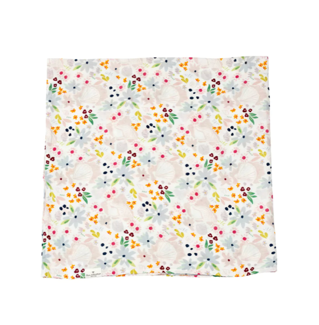 Loulou Lollipop Muslin Swaddle- Shell Floral