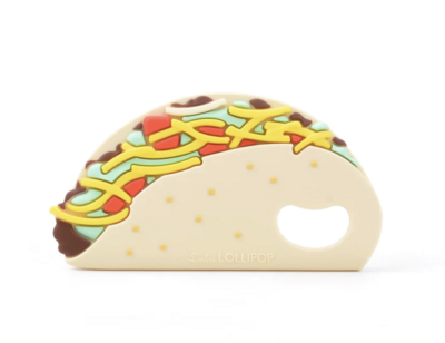 Loulou Lollipop Silicone Teether Single- Taco