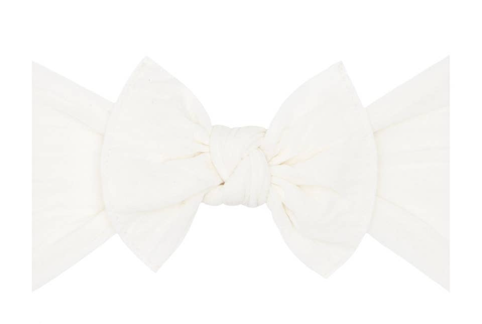 Baby Bling Knot Bow- Ivory