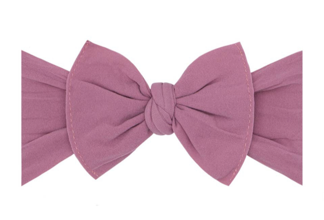 Baby Bling Knot Bow - Mauve