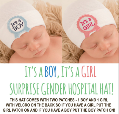 ILYBEAN It's A Boy It's, A Girl Surprise Gender Hat