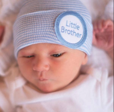 ILYBEAN Striped Blue and White Little Brother Hat