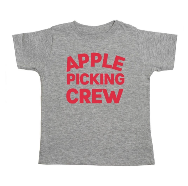 Sweet Wink Apple Picking Crew S/S Shirt- Gray* 