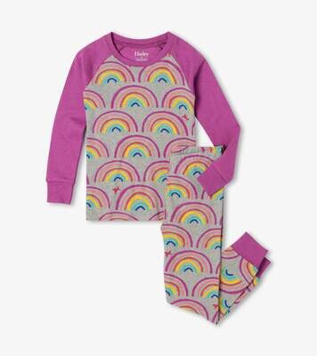 Hatley Rainbow Dreams Organic Raglan PJ Set 1269*