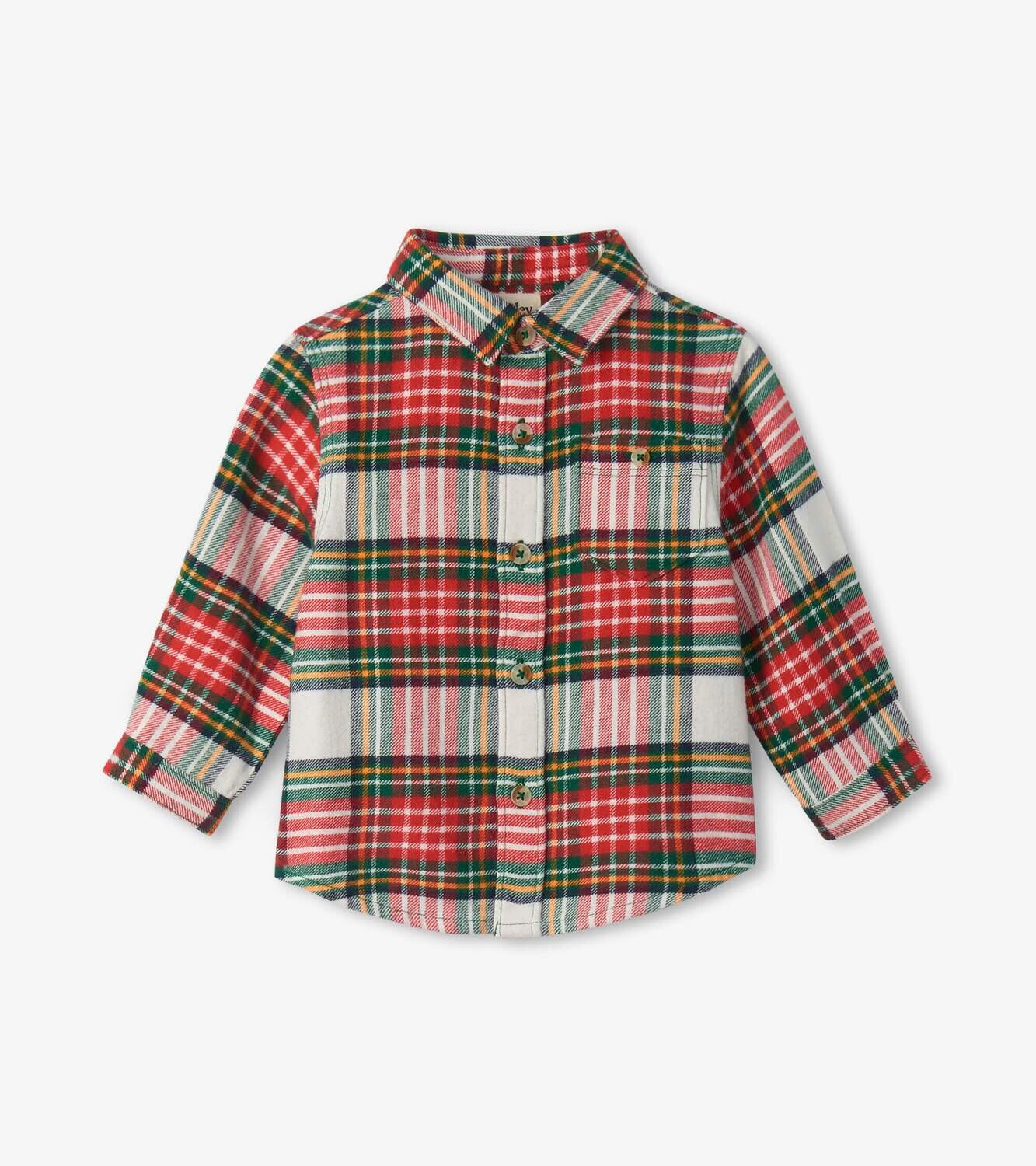 Hatley Baby Boy Festive Plaid Shirt 48*