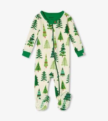 Hatley Christmas Trees Glow In The Dark Footie*