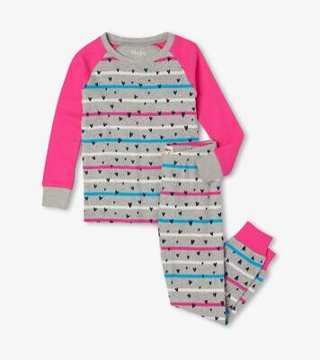 Hatley Confetti Hearts Organic Raglan PJ Set 1269*