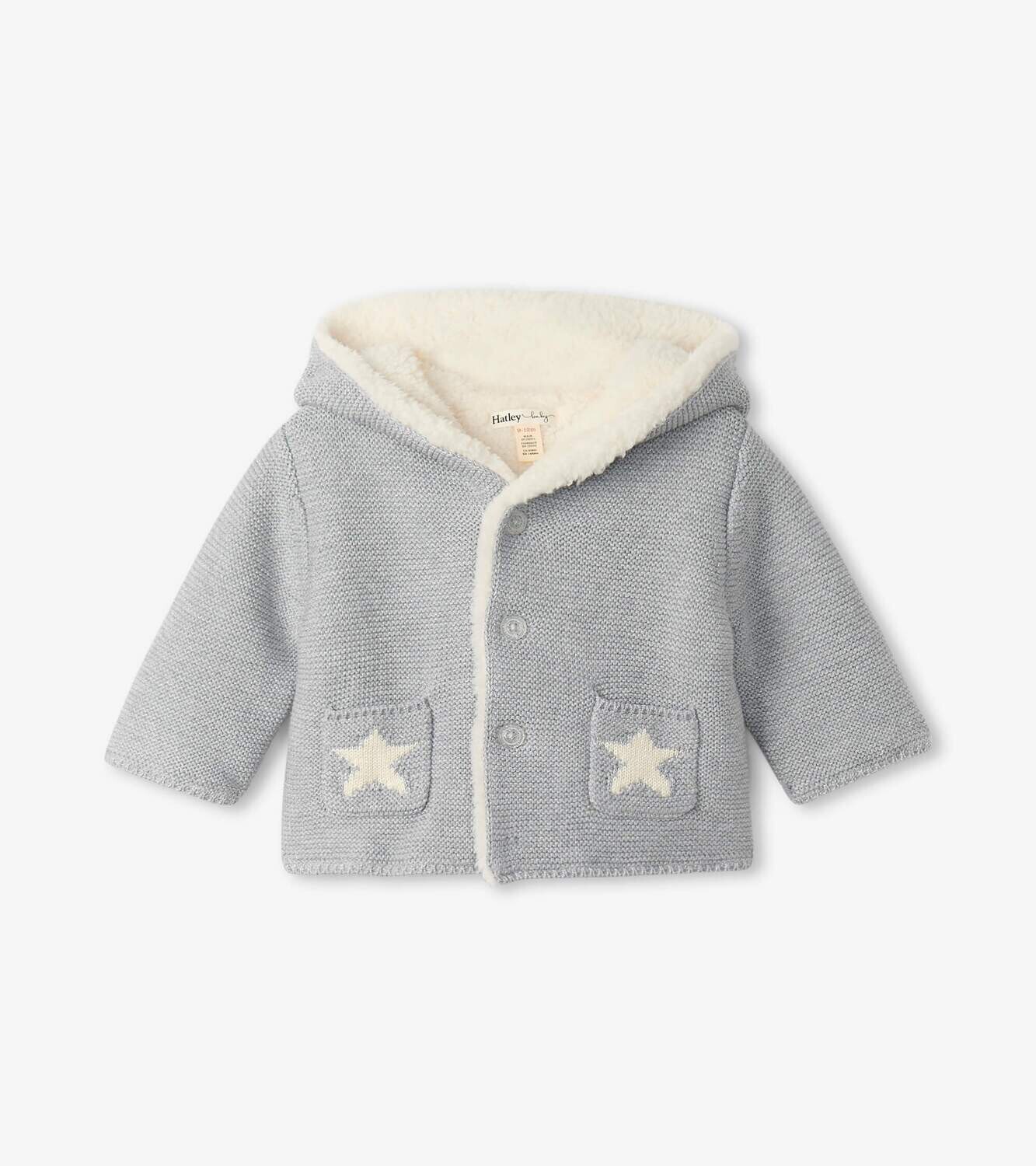 Hatley Baby Girl Cozy Star Sherpa Lined Sweater 87