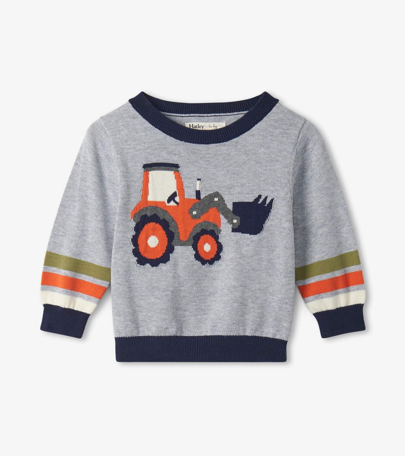 Hatley Baby Boys Grey Tractor Sweater 44