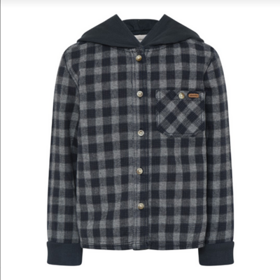 Minymo Boys Collegiate Blue L/S Check Shirt 022
