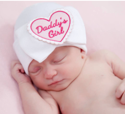 Ilybean Daddy&#39;s Girl Hospital Hat- White