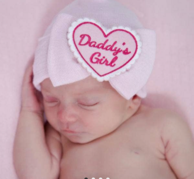 Ilybean Daddy&#39;s Girl Hospital Hat- Pink