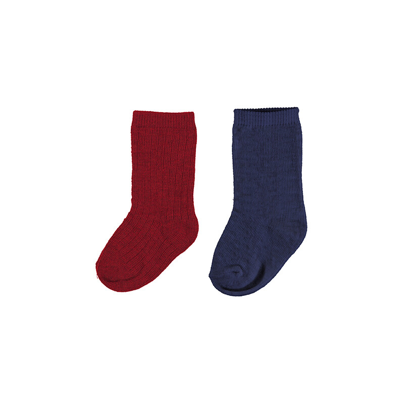  Mayoral Dressy Socks (2 sets) Navy/Red 9536