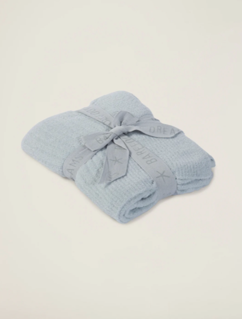 BareFoot Dreams Cozychic Lite Ribbed Blanket Blue