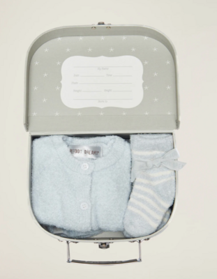 Barefoot Dreams CozyChic Lite Newborn Set-Blue