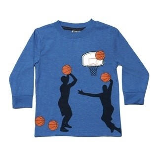 Mish Boys Basketball Distressed Tee- Cobalt 969