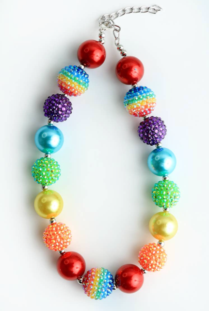 Sparkle Sisters Rainbow Chunky Sparkle Necklace