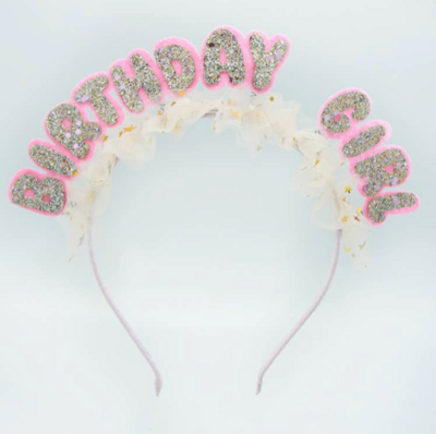 Sparkle Sisters Tulle Birthday Girl Headband
