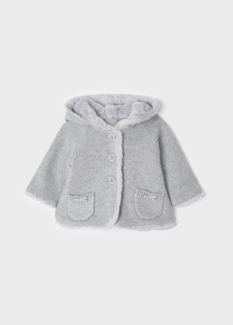 Mayoral Baby Girl Knit Cardigan Coat Grey 2395
