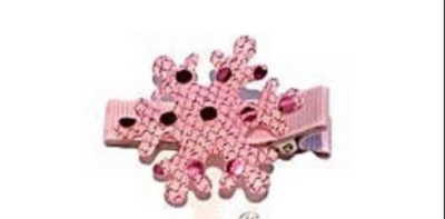 Sparkle Sisters Sequin Snowflake Clip - Pink*