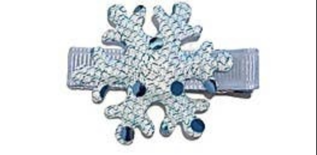 Sparkle Sisters Sequin Snowflake Clip - Light Blue