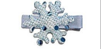 Sparkle Sisters Sequin Snowflake Clip - Light Blue*