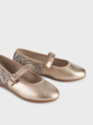 Mayoral Girls Glitter Mary Jane Shoe Gold -46301