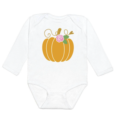 Sweet Wink Pumpkin Rose L/S Bodysuit