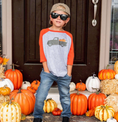Sweet Wink Retro Pumpkin Truck l/S Shirt* 