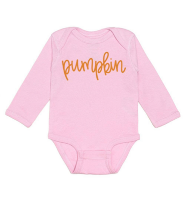 Sweet Wink Pumpkin L/S Bodysuit Lt. Pink*