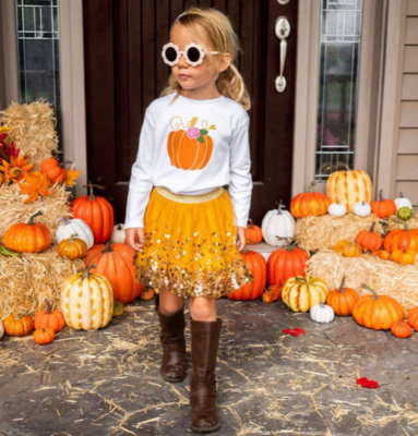 Sweet Wink Pumpkin Rose L/S Shirt*