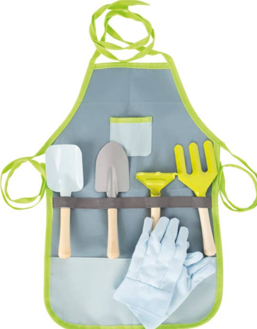 Small Foot Wooden Toys Gardening Apron With Tools Playset Designed for Children Ages 3+ Years