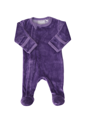 Coccoli Velour Zipper Footie 314