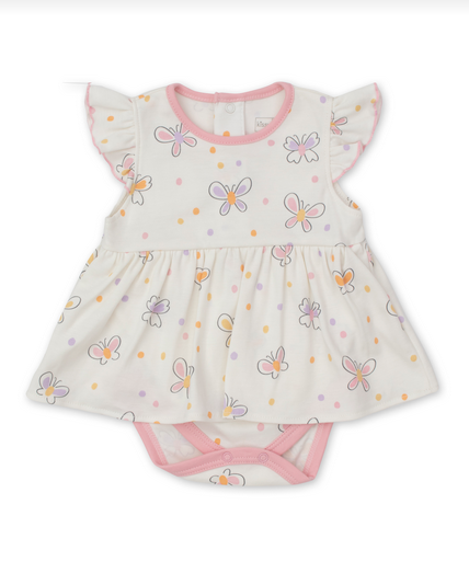 Kissy Baby Girls Butterfly Bodysuit Dress 386I