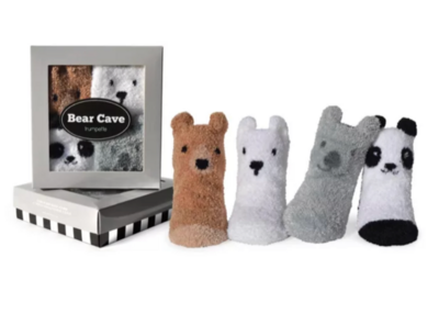 Trumpette Bear Cave Assorted 4- Pack Socks 0-12M