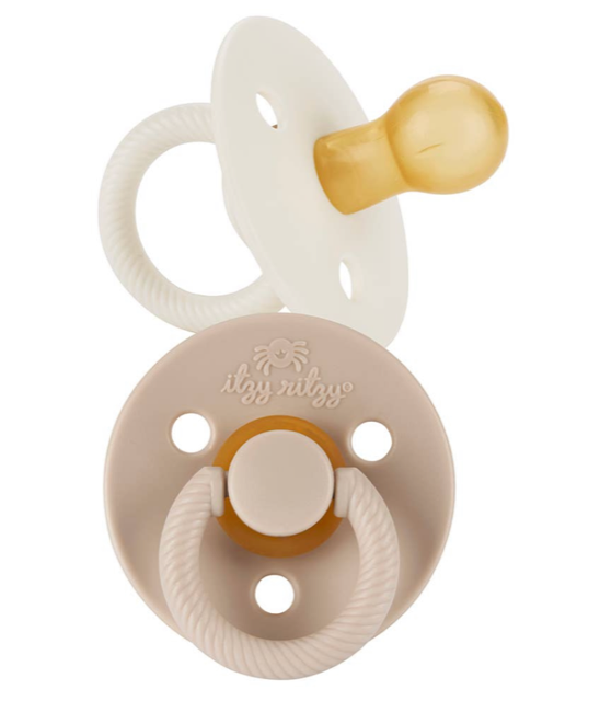 Itzy Soother Pacifier Set Coconut/ Toast