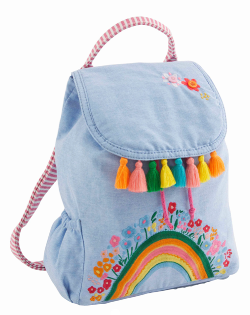 Mud Pie Rainbow Drawstring Backpack