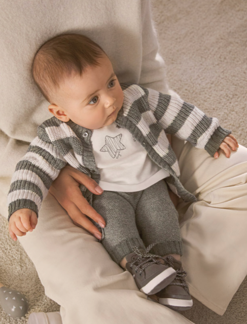 Mayoral Baby Boy 3- Piece Knitted Set Grey - 2516