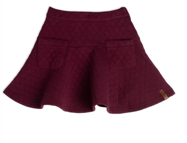 Deux Par Deux Girls Skirt With Pocket Plum*