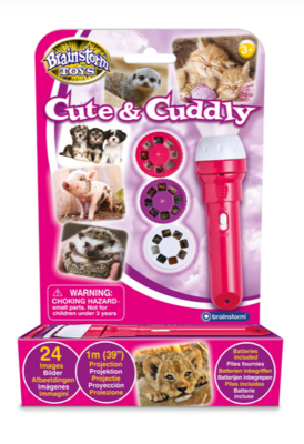 Brainstorm Cute &amp; Cuddly Animals Torch &amp; Projector*