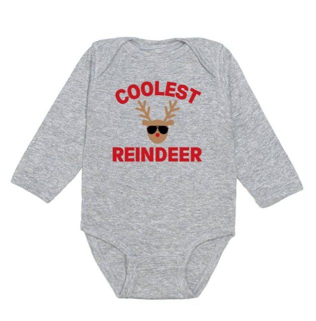 Sweet Wink Coolest Reindeer Bodysuit - Gray*