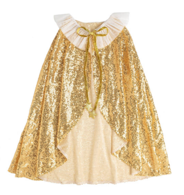 Sweet Wink Gold Sequin Cape 