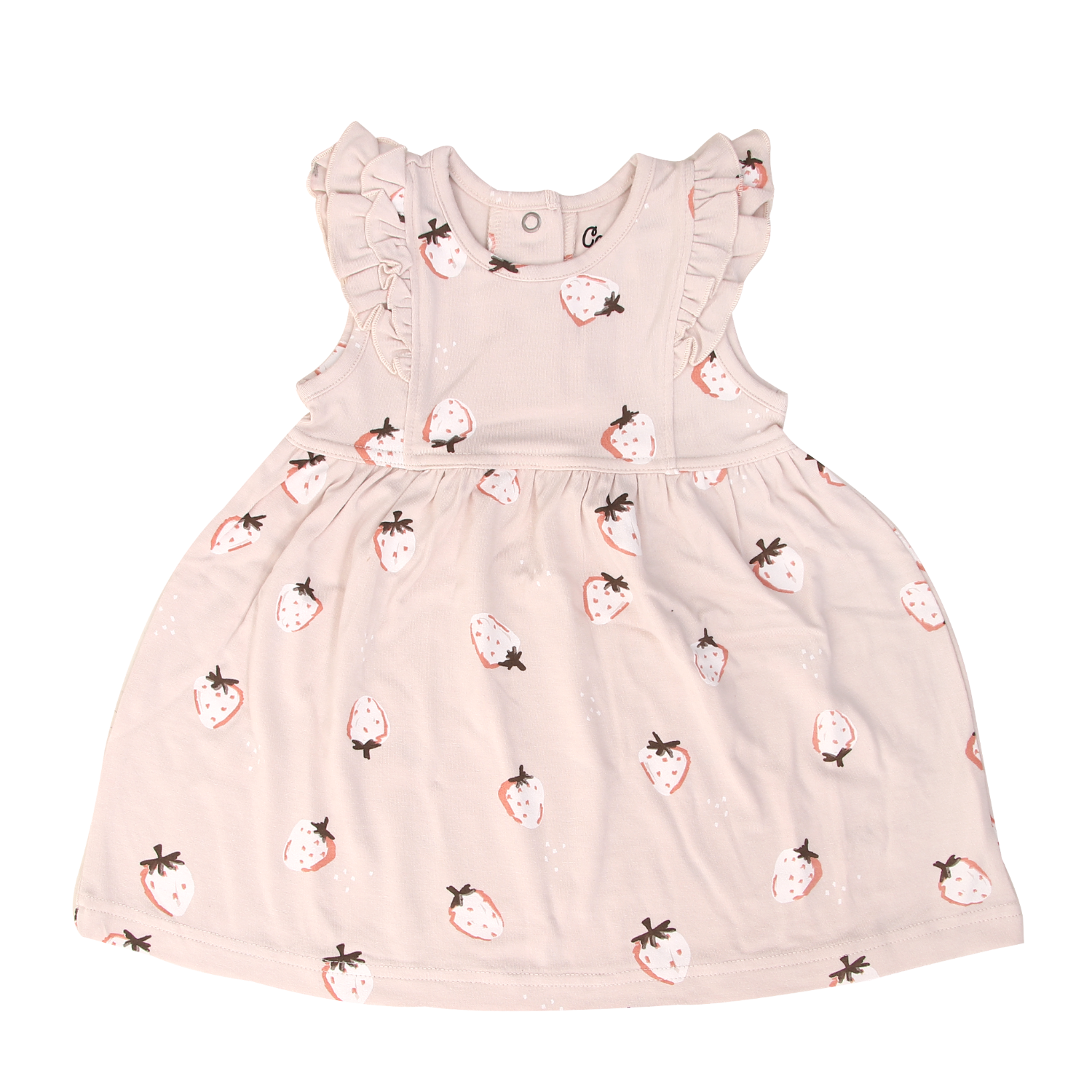 Coccoli Girls Pink Strawberry Modal Dress 45401