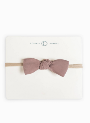 Colored Organics Dainty Bow Headband - Aster