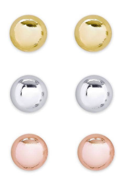 Lily Nily Ball Studs Set In Sterling Silver