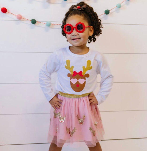 Sweet Wink Girly Reindeer Long Sleeve Shirt*