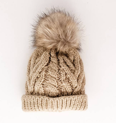Huggalugs Birch Pop Pom Pom Beanie Hat*