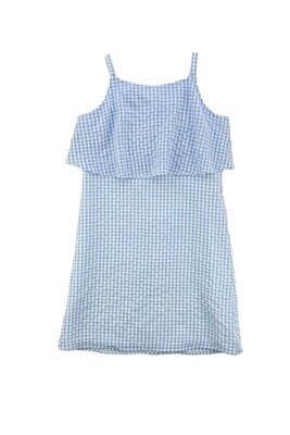 Eiseman Girls Gingham Dress w/Overlay 571