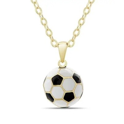 Lily Nily Soccer Ball Necklace - Black
