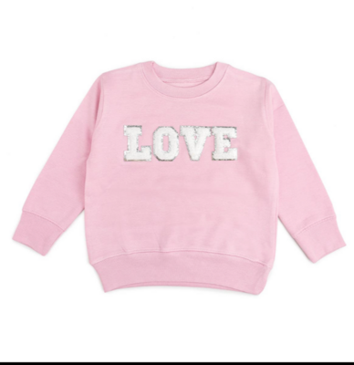Sweet Wink Love Patch L/S Sweatshirt Lt Pink*